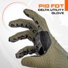 PIG Delta Utility Tactical Gloves, Touchscreen Compatible, High Dexterity, for Shooting, 1 Pair, Ranger Green, X-Large view 2