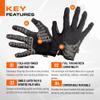PIG Delta Utility Tactical Gloves, Touchscreen Compatible, High Dexterity, for Shooting, 1 Pair, Black, 2X-Large view 4