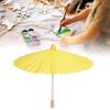 Akozon Red DIY Paper Umbrella - White Blank Oil Paper Umbrella for Kids DIY Painting, Craft Material, KindergartenSchool Educational Tools (Yellow) view 2