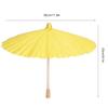 Akozon Red DIY Paper Umbrella - White Blank Oil Paper Umbrella for Kids DIY Painting, Craft Material, KindergartenSchool Educational Tools (Yellow) view 3