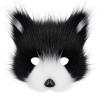 Black White Fox Mask Animal Halloween Role Play Party Performance Props Dress Up Artifical Adult Mask Costume Accessory view 1