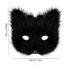 Black White Fox Mask Animal Halloween Role Play Party Performance Props Dress Up Artifical Adult Mask Costume Accessory view 3
