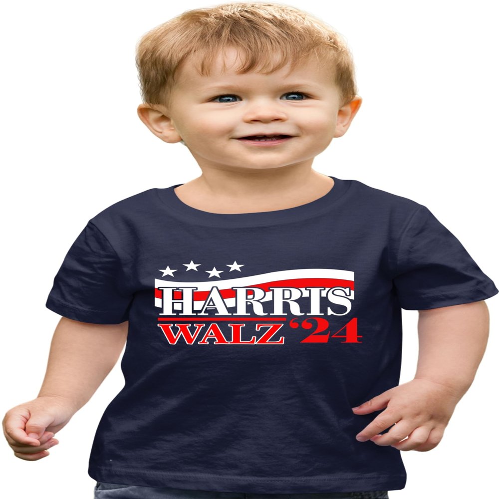 Go All Out 5T Navy Toddler Harris Walz 2024 Toddler T-Shirt