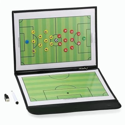 HAOHIZE Soccer Coaching Board, Soccer Coaching Board Foldable Double Sides Magnetic Football Soccer Strategy Clipboard with Pen Number Card