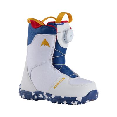 Burton Kids' Grom BOA Snowboard Boots, White, 3K