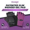 Wags Pro Wrist Assured Gloves Fitness Gloves for Women & Men, Workout Gloves, Workout Gloves with Patented Ergonomic Gel Pad, Wrist Support Gloves, Weight Lifting Gloves, Small, Purple view 2