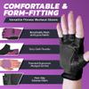 Wags Pro Wrist Assured Gloves Fitness Gloves for Women & Men, Workout Gloves, Workout Gloves with Patented Ergonomic Gel Pad, Wrist Support Gloves, Weight Lifting Gloves, Small, Purple view 3