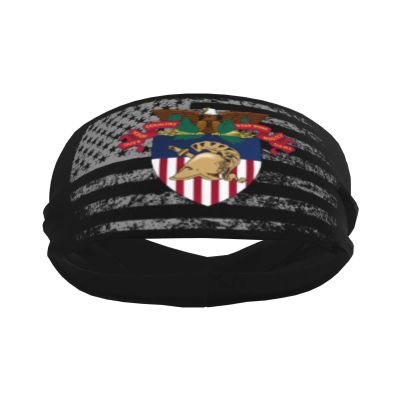West Point Military Academy West Point Academy Logo Sports Sweatband Headband for Men - for Tennis, Basketball, Running, Gym, Working Out