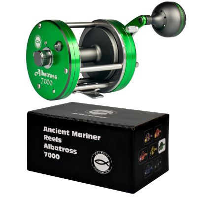 ANCIENT MARINER Catfish Reels Albatross 7000, Conventional Round Baitcasting Reel,Green