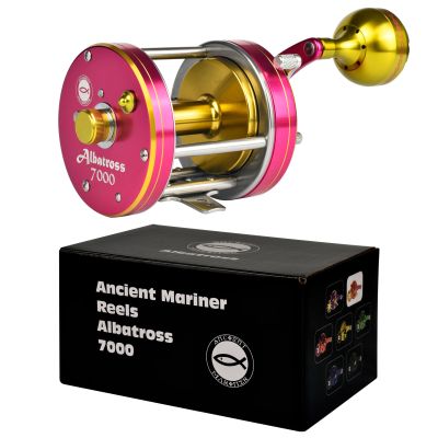 ANCIENT MARINER Catfish Reels Albatross 7000, Conventional Round Baitcasting Reel,Pink