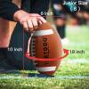 YANYODO 6 Pack Football Size 6 Junior Sized Ball with Textured Grip for Kids Youth Practice, Match and Scrimmage Play Indoors & Outdoors All Weather Use with Pump(Brown) view 3