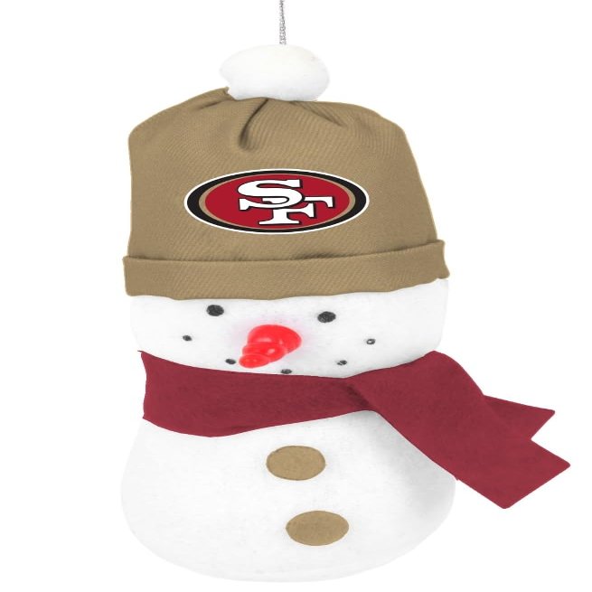 FOCO San Francisco 49ers NFL 3.5 inch Snowman Holiday Ornament