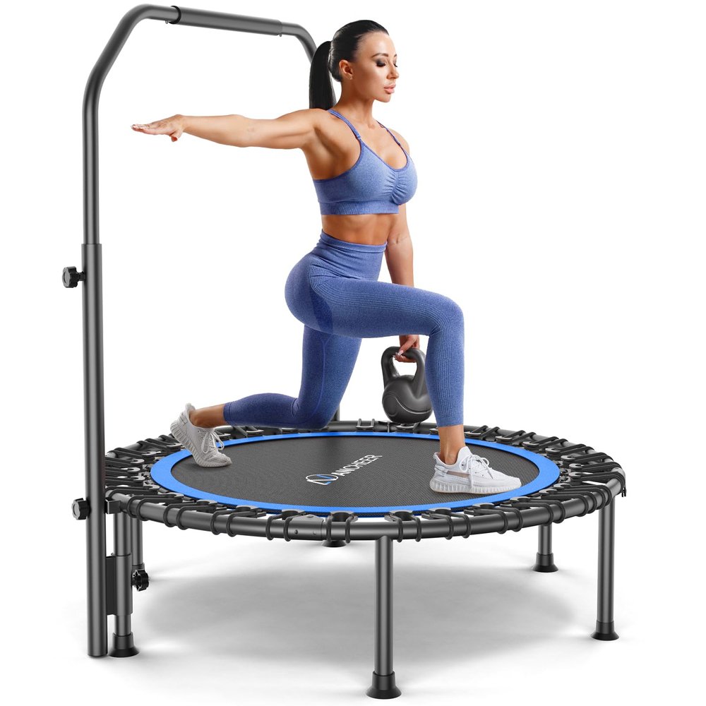 ANCHEER Fitness Trampoline,40"/48" Bungee Rebounder with Adjustable Handle