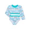CoComelon Toddler Girl's Long Sleeve Rashguard Swim 2-Piece Set (Size 2T) Green view 4