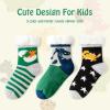 Caudblor 3 Pairs Dinosaur Fuzzy Slipper Socks For Boys, Kid Slipper Sock With Non-Slip Grippers, Thick Fluffy Children Christmas Sock For Boy Girl, Cozy Indoor Winter Socks For 3-5, 6-8, 9-12 Years view 3