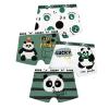 Pack of 4 Toddler Boys Organic Cotton Cute Panda Pattern Boer Briefs Kids Elastic Waist Comfy (Q, 10-12 Years) view 1