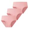 Girls Organic Cotton Pack of 3 Underwear Kids Toddler Girls Solid Color Comfortable Pnties (Pink, 2-3 Years) view 1