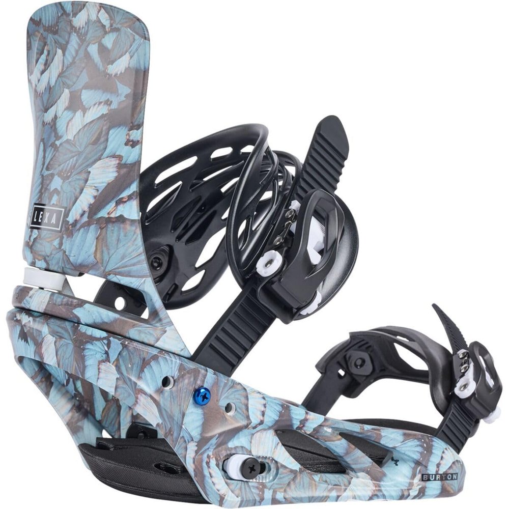 Burton Women's Lexa Re:Flex Snowboard Bindings, Blue Butterflies, L