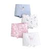 4 Pack Kids Toddler Girls Organic Cotton Boer Briefs Cute Bunny Printing Stretch Underwear Toddler (F, 9-10 Years) view 1