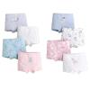4 Pack Kids Toddler Girls Organic Cotton Boer Briefs Cute Bunny Printing Stretch Underwear Toddler (F, 9-10 Years) view 3