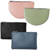 4Pcs Portable PU Leather Zippered Coin Purse Semicircular Rectangle Small Purse Pouch for Women Change Zipper Coin Purse for Credit Card ID Cards Folded Bills Headset Lipstick view 1