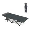 YHHLWXMDZ Camping Cots for Adults, Foldable Bed, Sleeping Cot Bed with Carry Bag & Headrest, Portable Travel Bed Supports 250kg/550 Lbs for Lounging Camp Tent Cot(190 * 70 * 37cm) view 1