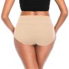 ASIMOON Tummy Control High Waisted Underwear for Women Cotton Plus Size Full Coverage Panties Ladies Briefs 3XL view 3