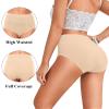 ASIMOON Tummy Control High Waisted Underwear for Women Cotton Plus Size Full Coverage Panties Ladies Briefs 3XL view 4
