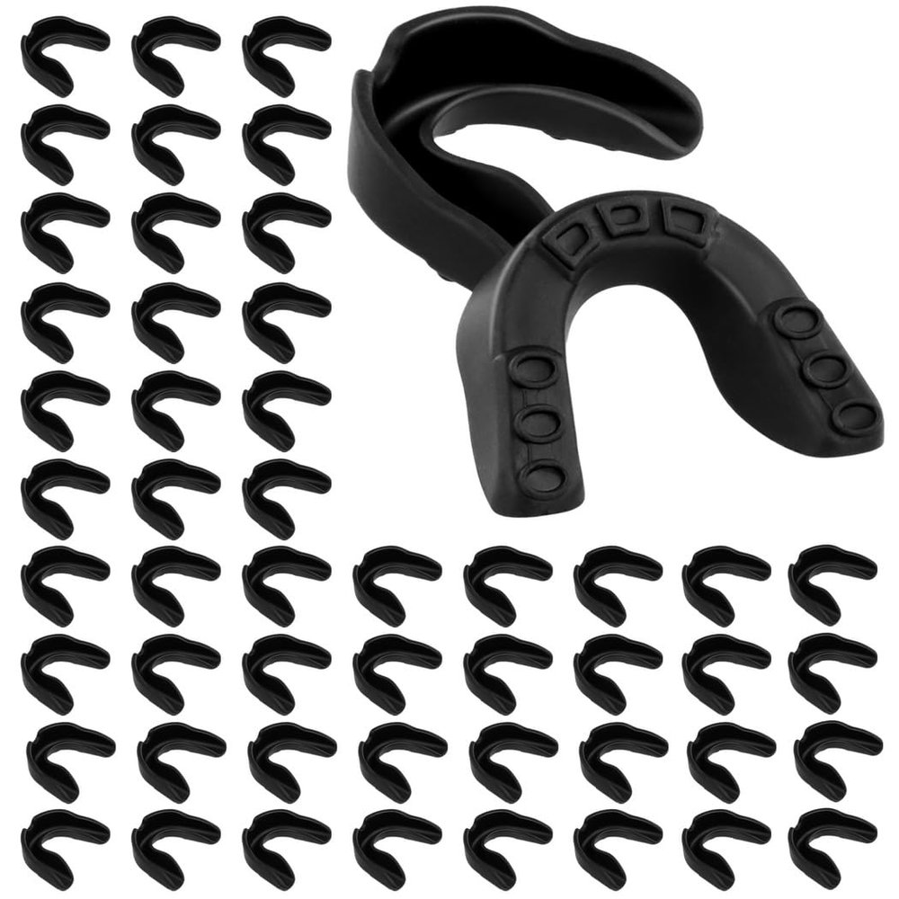Athletic Mouth Guard for Men and Women, 50 Pack Kids Youth Teeth Protection Mouthpieces, Effective Boxing Hockey Basketball Lacrosse Protection