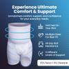 QORE LOGIQ Tummy Control Shapewear Compression Shorts, Waist Compression, Mens Shapewear Tummy Control, Girdles for Belly Fat (White, L) view 4