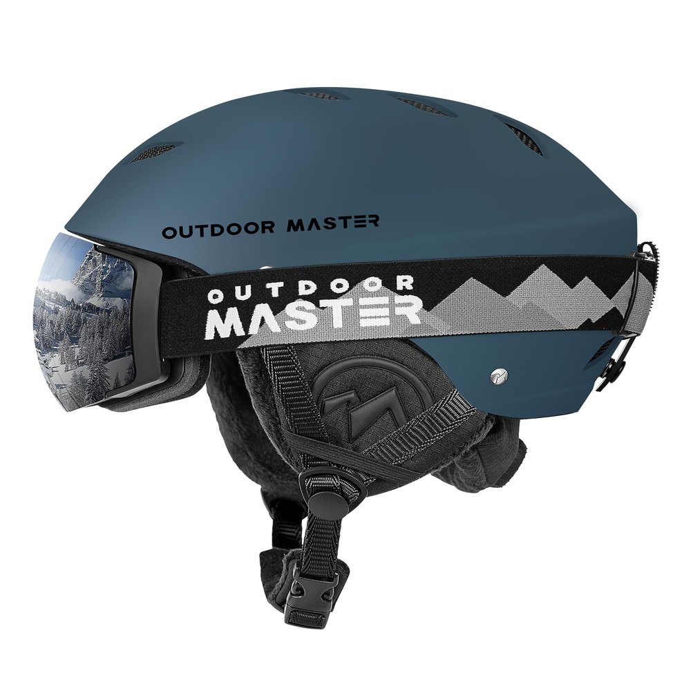 OutdoorMaster Kelvin Ski & Snowboard Helmet Set with Goggles for Men, Women & Youth