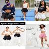 Avidlove Skirts for Women Mini Skirt Halloween Cosplay Mini Skirt Y2k Skirts with Drawstring Ruched Bow Beach Short Skirt Black view 2