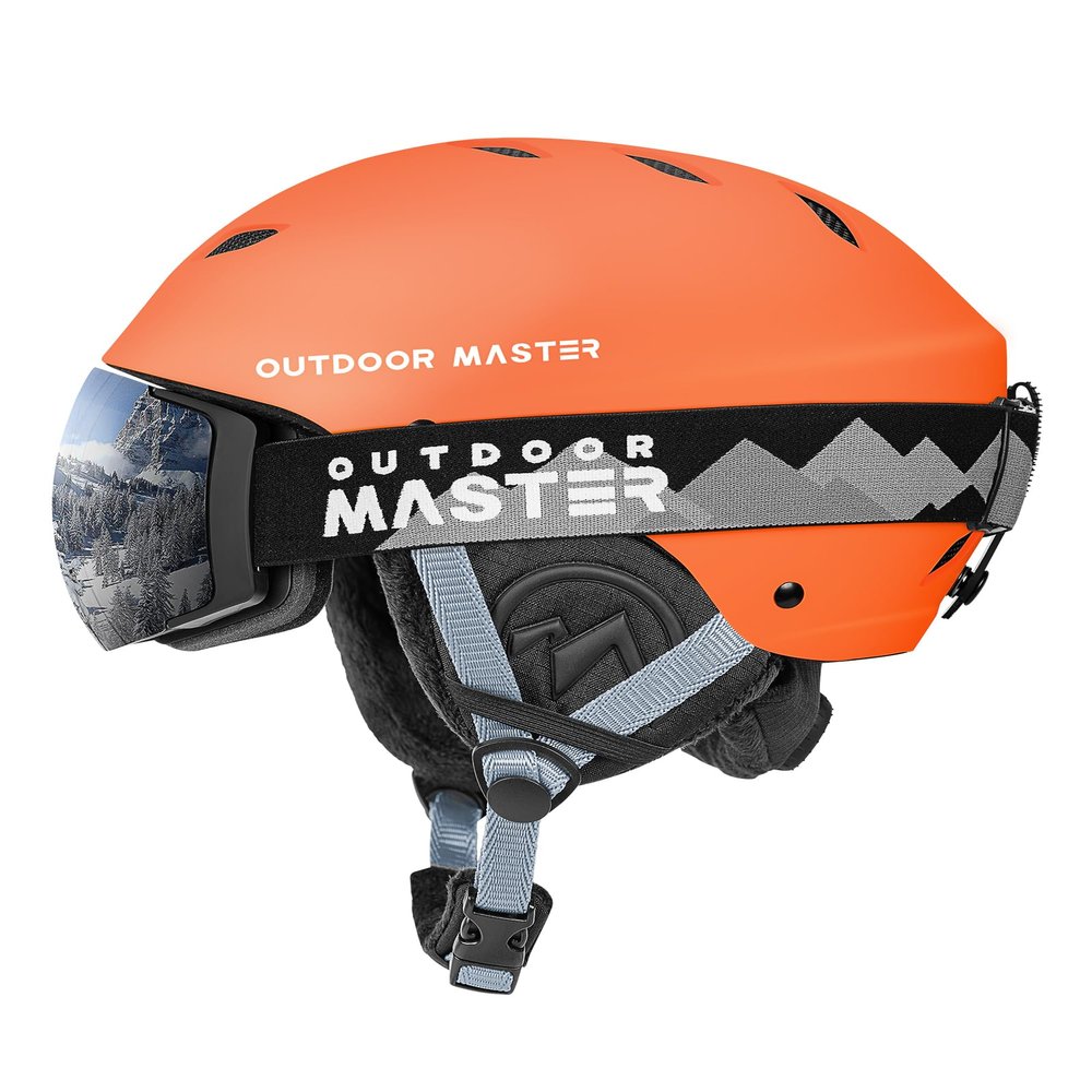 OutdoorMaster Kelvin Ski & Snowboard Helmet Set with Goggles for Men, Women & Youth