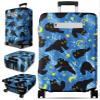 Slohif Luggage Cover for Suitcase Tsa Approved Protector - Luggage Sleeve Large Suit Case Cover Travel Stretch Baggage Case Protective Washable Fit 31-32 Inch Black Cat XL view 1