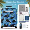 Slohif Luggage Cover for Suitcase Tsa Approved Protector - Luggage Sleeve Large Suit Case Cover Travel Stretch Baggage Case Protective Washable Fit 31-32 Inch Black Cat XL view 3