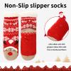 Caudblor 3 Pairs Christmas Slipper Socks For Kids, Fuzzy Kid Non Slip Slipper Socks With Grippers, Thick Fluffy Children Christmas Socks For Boys Girls, Cozy Indoor Winter Socks For 3-5 6-8 9-12 Year view 3