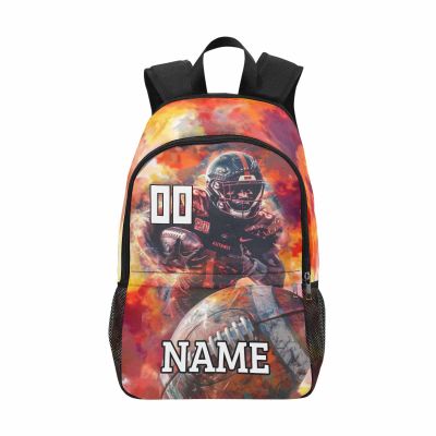 Faroishta Custom Kids Backpack with Name Personalized School Backpack for Boys, Sport Pattern Backpack for Primary School Students, Back to School Supplies for Kids Travel Gift