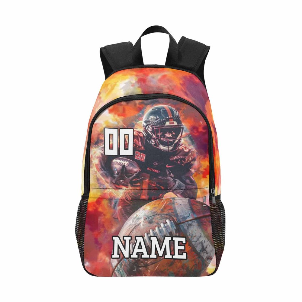 Faroishta Custom Kids Backpack with Name Personalized School Backpack for Boys, Sport Pattern Backpack for Primary School Students, Back to School Supplies for Kids Travel Gift