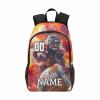 Faroishta Custom Kids Backpack with Name Personalized School Backpack for Boys, Sport Pattern Backpack for Primary School Students, Back to School Supplies for Kids Travel Gift view 1