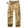 Khaki Cargo Pants for Men Cotton Casual Pants with Pockets for Tactical Military Carpenter Travel Work Pants Size 30 Regular Fit view 1