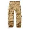 Khaki Cargo Pants for Men Cotton Casual Pants with Pockets for Tactical Military Carpenter Travel Work Pants Size 30 Regular Fit view 3