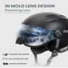 OutdoorMaster Snowboard Helmet with Ski Goggles,Ski Helmet and 2-in-1 Visor Detachable Goggles Set,Protective EPS Foam & 14 Cooling Vents -Snow Helmets for Men,Women & Youth view 2
