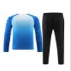 Hiheart Boys Goalkeeper Soccer Jersey and Pants Set Padded Long Sleeve Goalie Shirt Blue 7-8 view 2