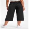 Libin Wide Leg Capri Pants for Women Lightweight Quick Dry Casual Slacks Lounge Travel Pants with Pockets Loose Fit Trousers Hiking Walking Summer, Black M view 2