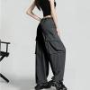 Akklian Teen Girls Cargo Pants Baggy Y2K Wide Leg Combat Military Trousers Outdoor Joggers Pants Streetwear Multi Pockets view 2