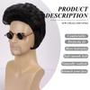 TOPHR 50S 60S Rock Wig Men Short Black Male Wigs Heat Resistant Fiber Synthetic Hair for Halloween Party Costume view 4