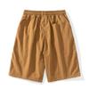 QOAAIE Men's Summer Casual Cargo Shorts Elastic Waist Drawstring Straight Leg Shorts Outdoor Cotton Work Athletic Shorts (Brown,XX-Large) view 2