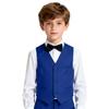 Lycody Boys Bluey Dress Vest for Little Kids Boy Deep Blue Formal Outfit Wedding Tuxedo Vests 3T view 1