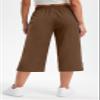 Libin Capri Pants for Women Lightweight Wide Leg Casual Beach Pants Lounge Travel Work Slacks with Pockets Loose Fit Hiking Walking, Brown XXL view 2