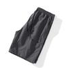 QOAAIE Men's Summer Casual Cargo Shorts Elastic Waist Drawstring Straight Leg Shorts Outdoor Cotton Work Athletic Shorts (Dark Grey,Large) view 3